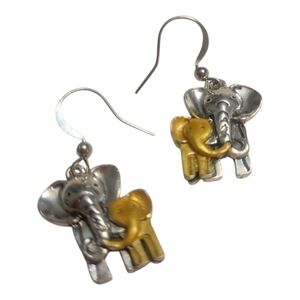 Mother and Baby Elephant Earrings